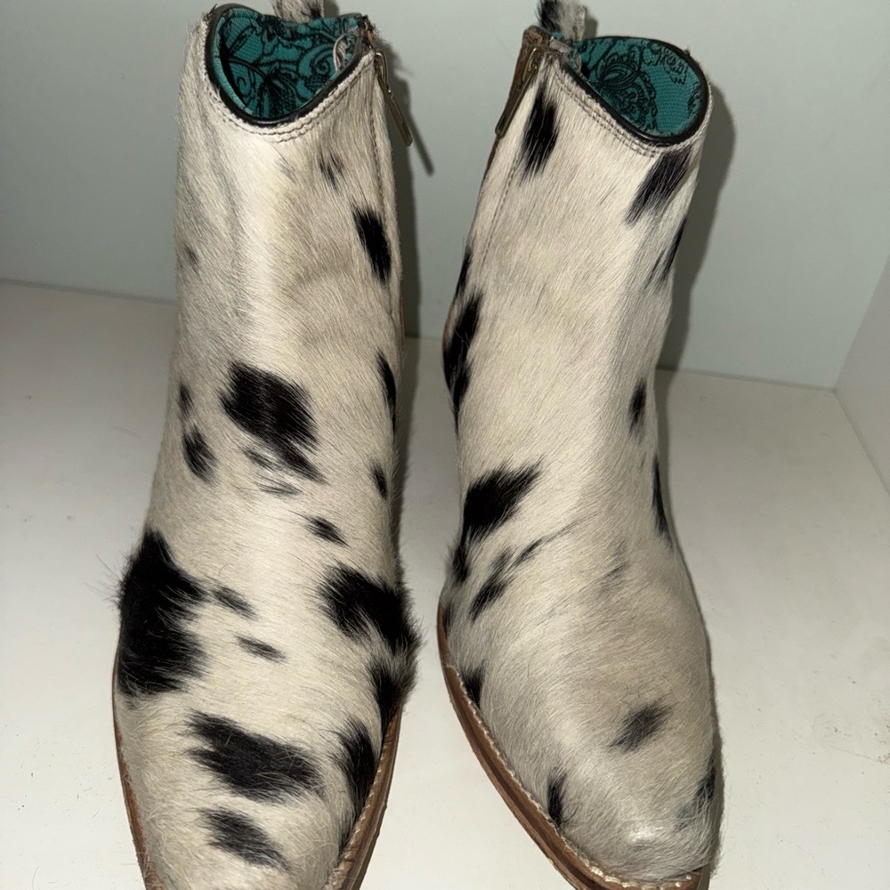 Myra Bag Black and White Ankle Boots